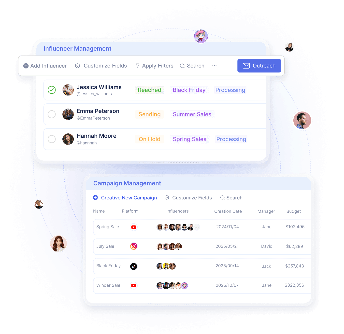 Influencer Management head image