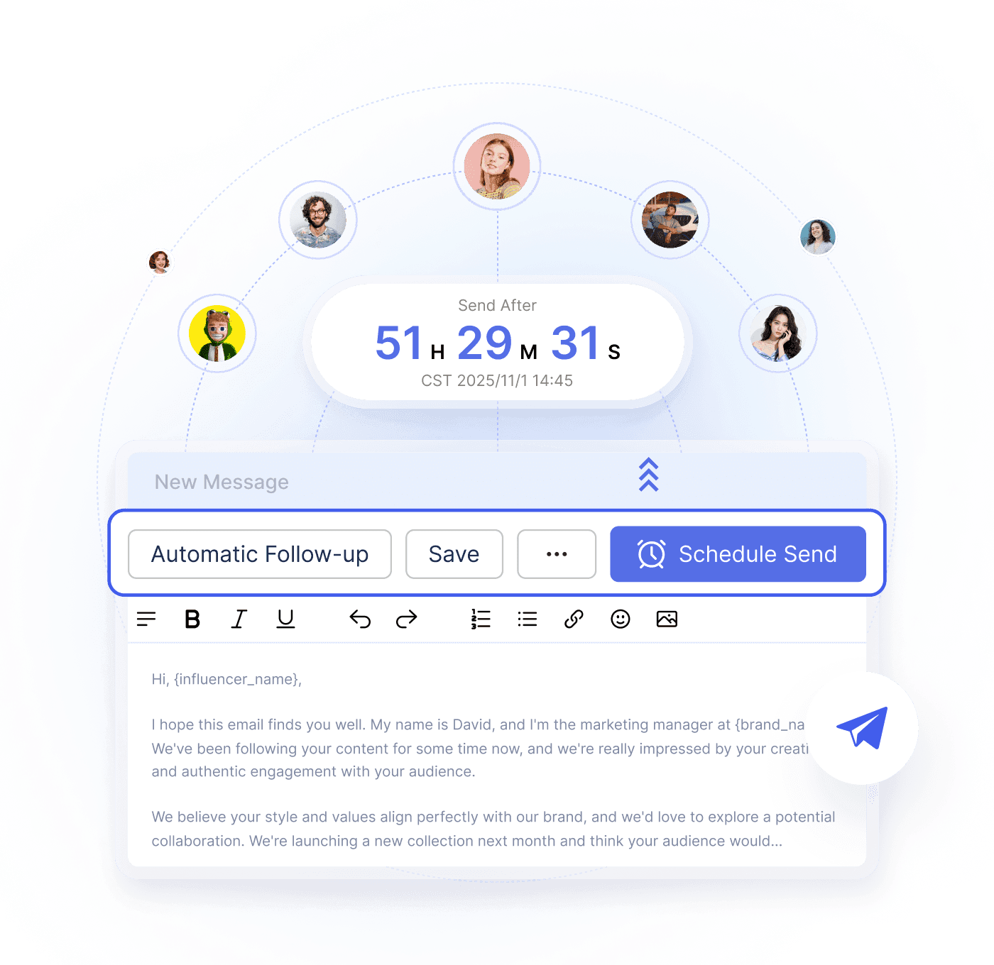 Advanced outreach management dashboard