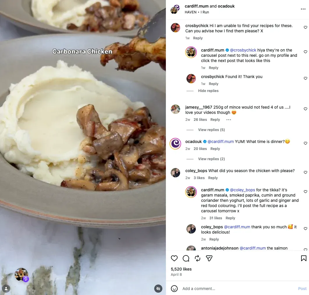 Ashleigh Mogford's active interaction with her fans