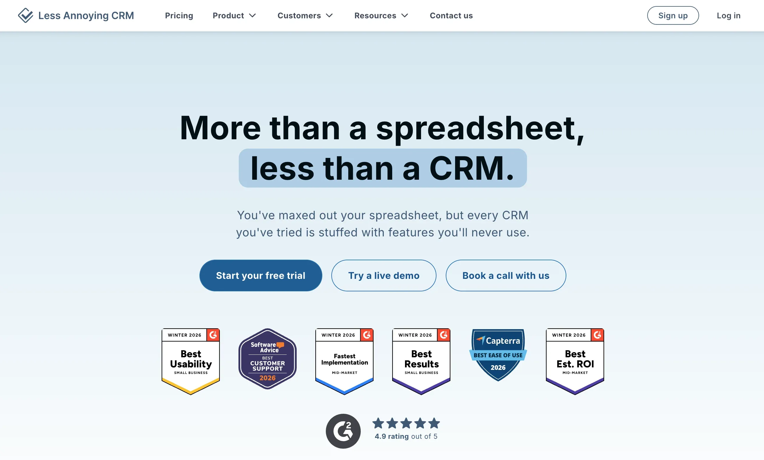 Less Annoying CRM banner